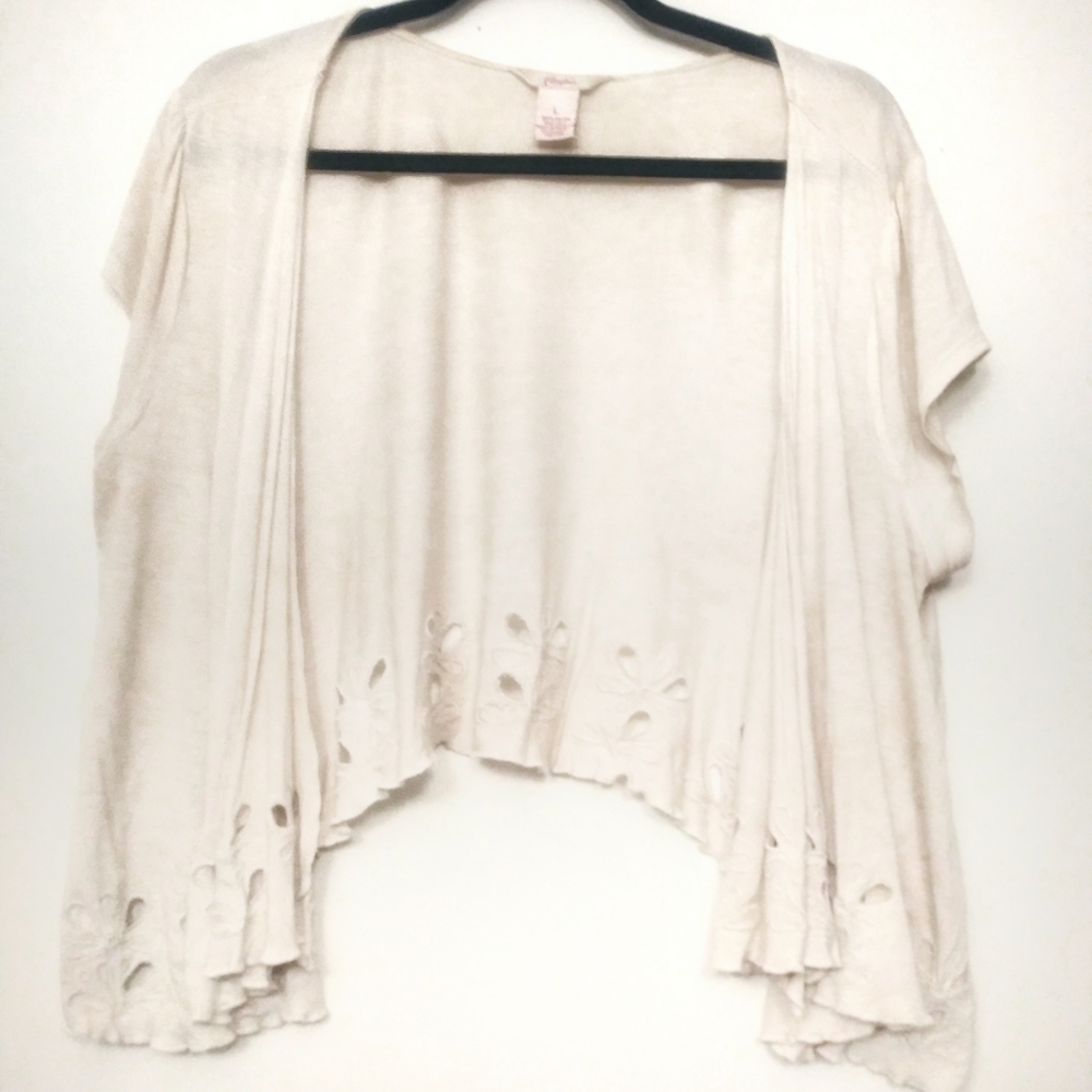 Vintage Candies Floral Eyelet Cardigan